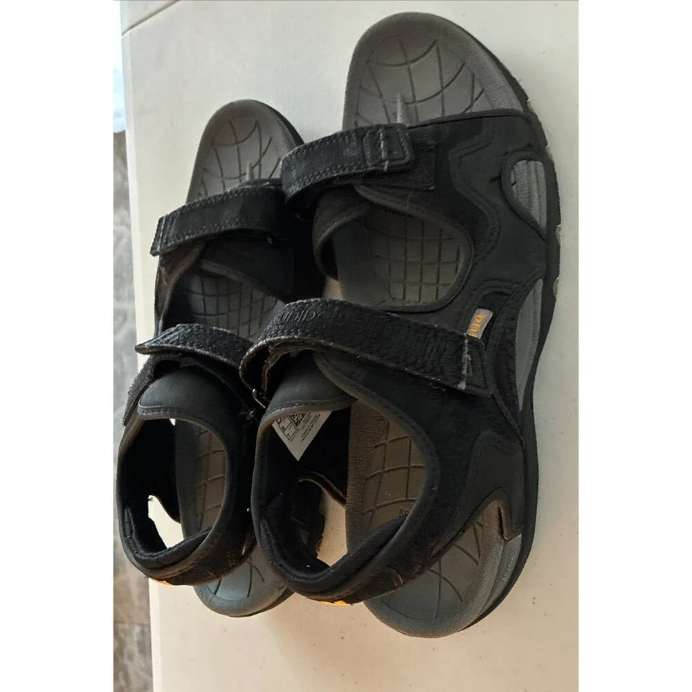 New Balance 404 Sandals SD404BK Adjustable Straps Leather Suede Sporty Hiking 8